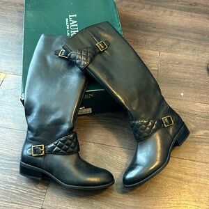 Ralph Lauren leather knee boots